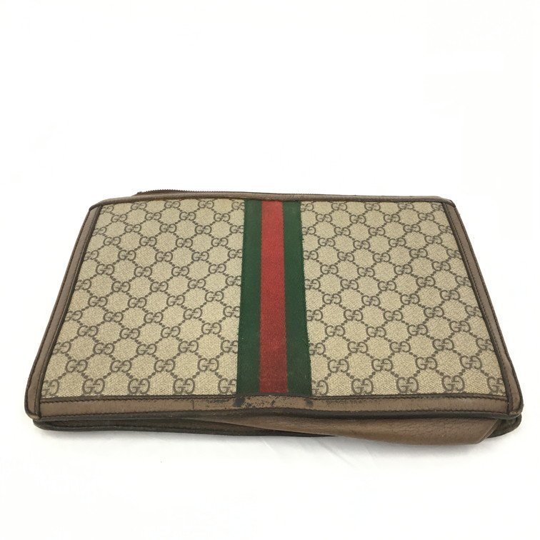 GUCCI グッチ セカンドバッグ GG ベージュ系 シェリーライン 523352 001998【CBAN5049】_画像2