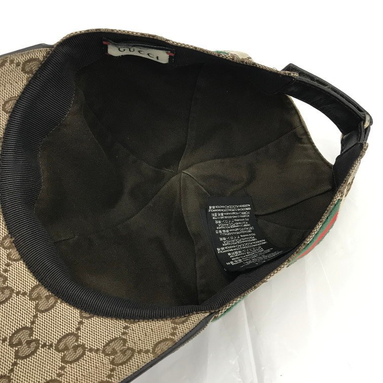 GUCCI グッチ キャップ サイズ59cm 200035.601491”“【CBAO2040】_画像6