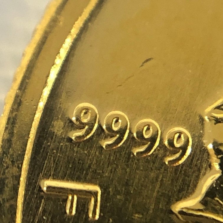 K24IG カナダ メイプルリーフ金貨 1/10oz 総重量：3.0ｇ【CABE0032】_画像6