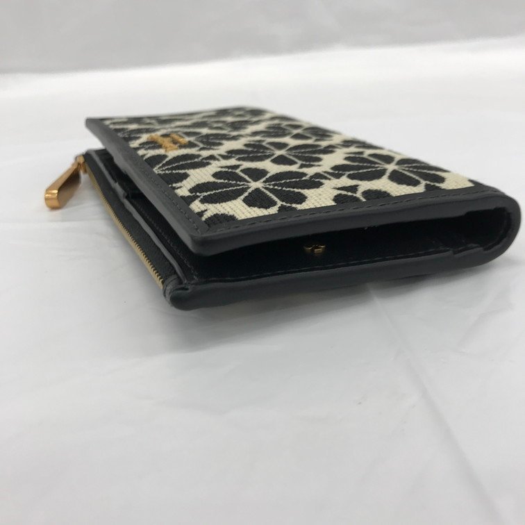 KATE SPADE ケイトスペード 長財布 黒×ベージュ クローバー【CBAU4040】_画像3