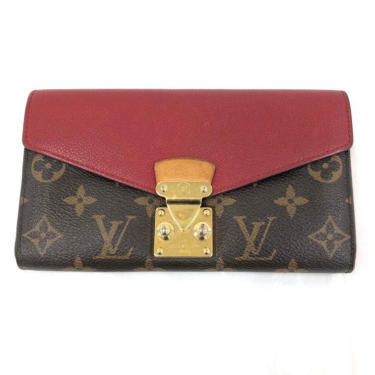 Louis Vuitton　ルイヴィトン　財布　モノグラム　ポルトフォイユ・パラス　M58414/SN0158　イニシャル入り【CBAT3040】_画像1