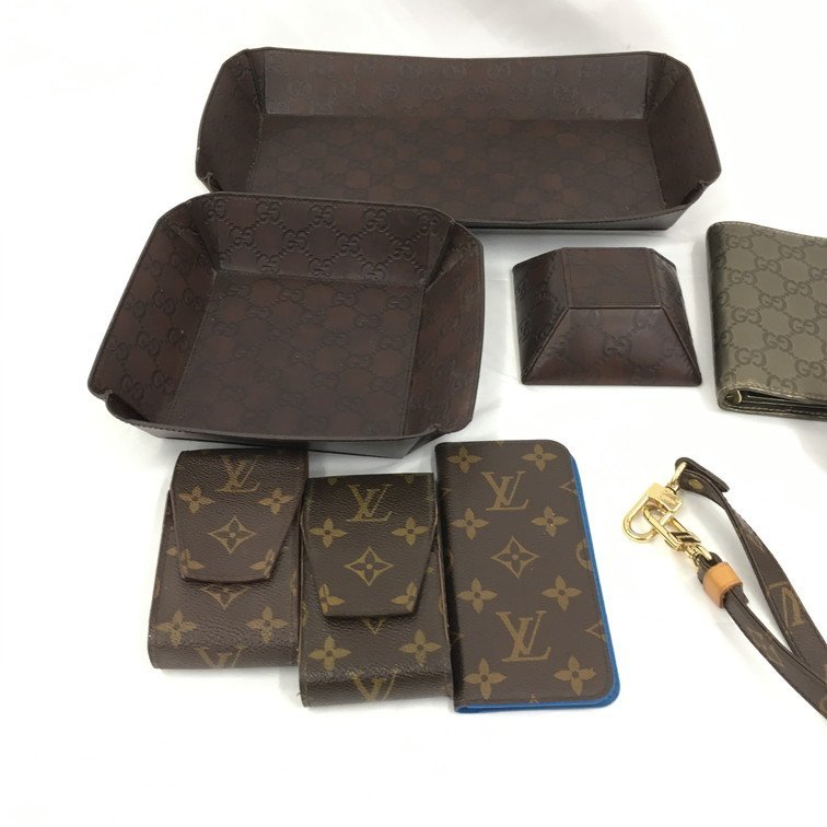 GUCCI グッチ/LOUIS VUITTON ルイヴィトン シガレットケース ショルダーストラップ 財布 スマホケース トレー おまとめ【CBAV5086】_画像2