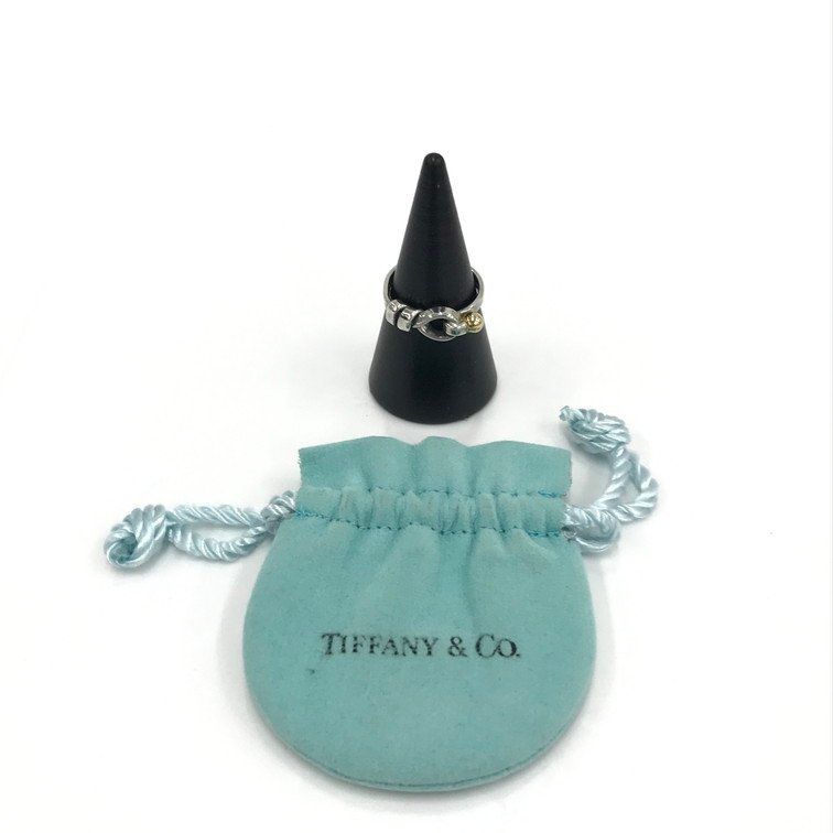 Tiffany&Co.　ティファニー　925/750　フック＆アイ　リング　総重量2.6g　9号　保管袋付き【CBAW2087】_画像2