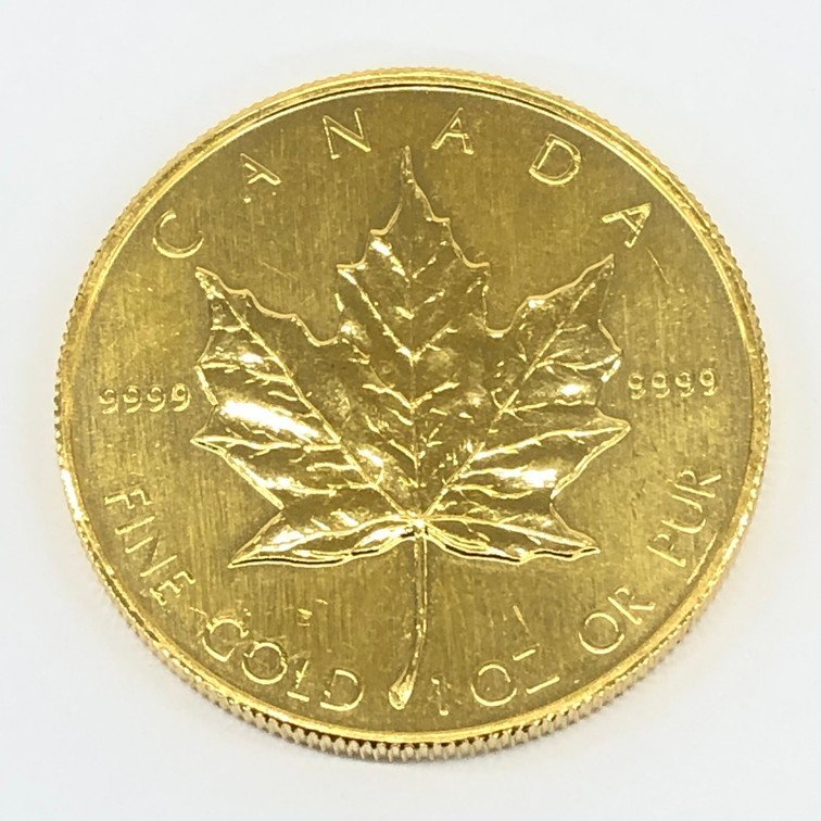 K24　金貨幣　カナダ　メイプルリーフ金貨　50ドル　重量31.2g【CBAZ8019】_画像2