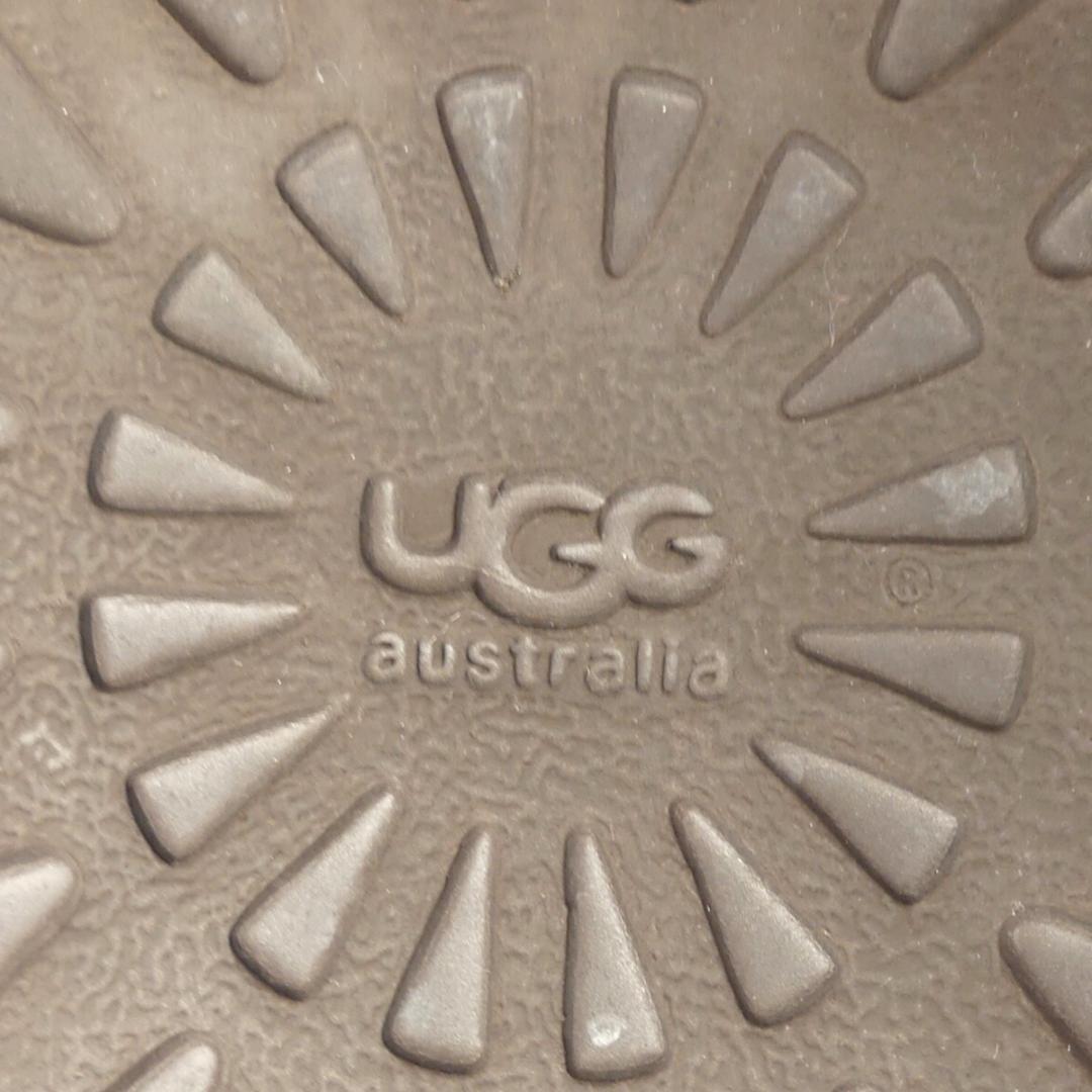 即決★UGG australia★26cm レザーペコスブーツ アグ メンズ US8 茶 本革 ブーツ 本皮 ヒール 革靴