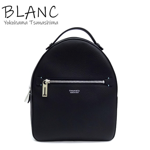  Tiffany backpack Mini leather black black Tiffany blue rucksack Tiffany&Co. Yokohama BLANC