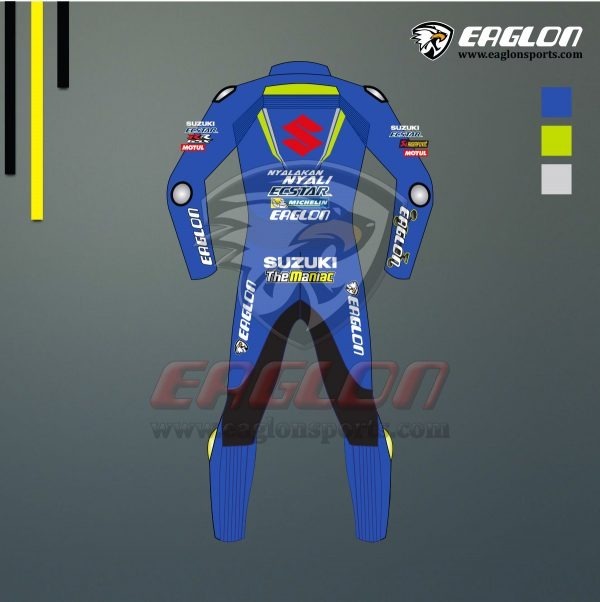 海外 送料込み 　高品質　257 アンドレア・イアンノーネ Suzuki ECSTAR MotoGP 2018` レーシングレザースーツ サイズ各種　本革　レプリカ_画像2