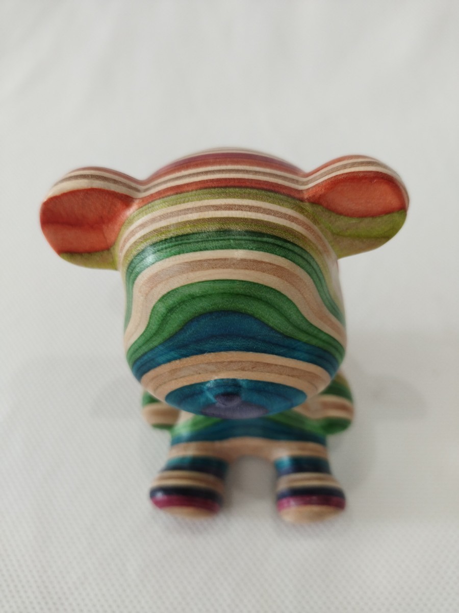 original B@BY BE@R WOOD 木 フィギュア Rainbow wood 10cm_画像2