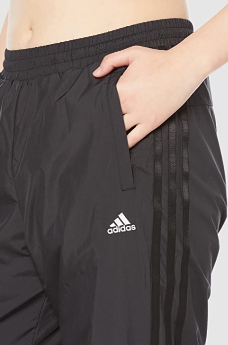 e【新品】アディダス adidas ウインドパンツ 白ロゴ×黒ライン レディース Sサイズ_画像8