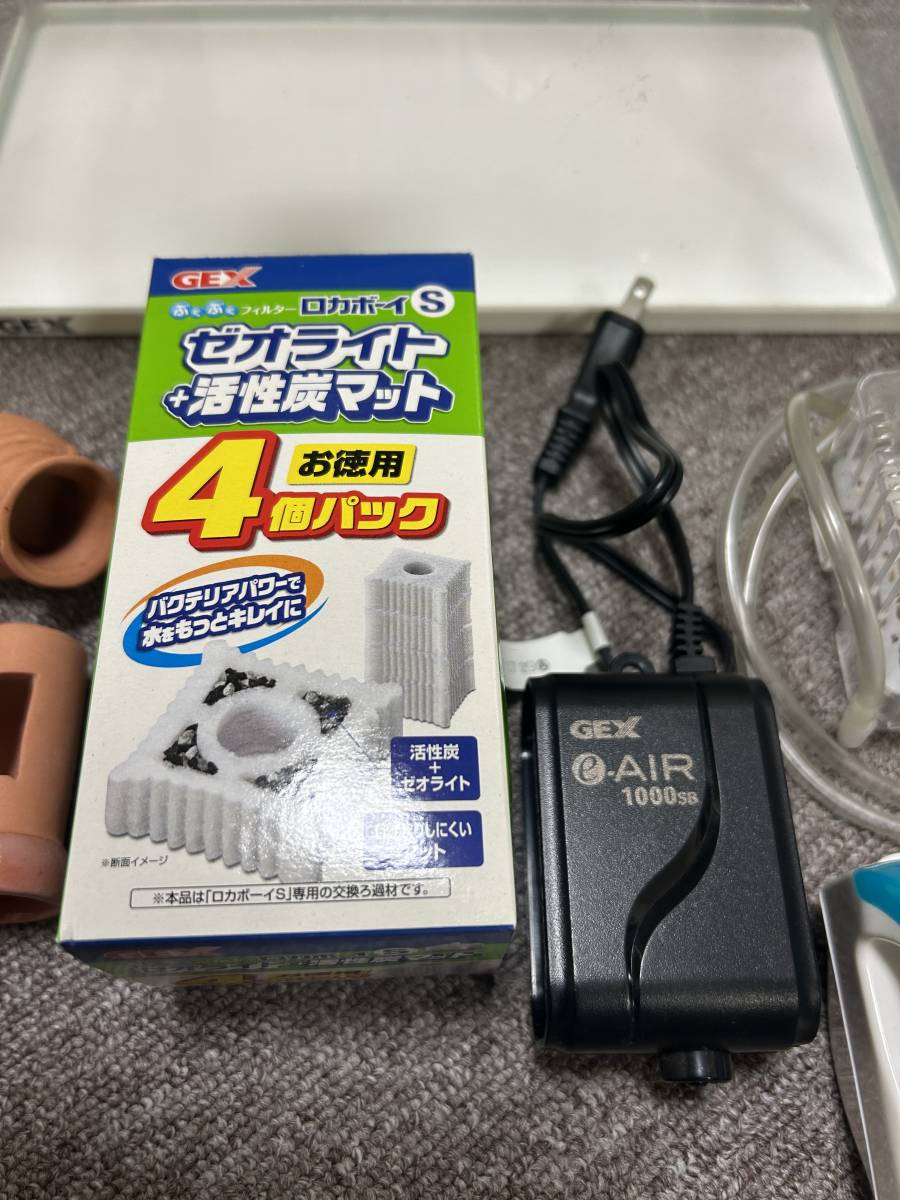 GEXジェックス水槽フルセット。比較的綺麗な中古品。メダカ飼育などに。_画像3