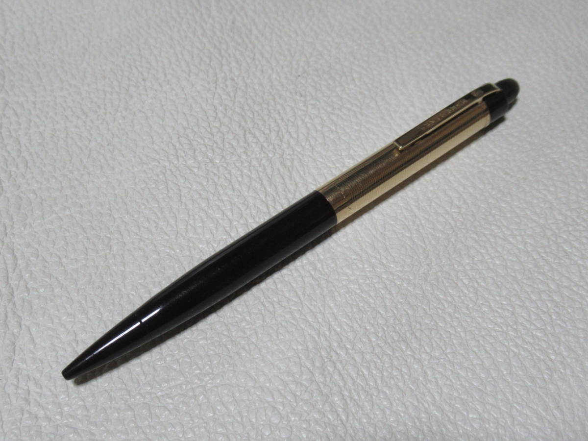 ■美品 希少 1950年代 米国製！エバーシャープ(EVERSHARP SKYLINE) 14金張りと濃い茶 ノック式 ペンシル/シャーペン 芯1.18mm 全長約13.4cm_画像2