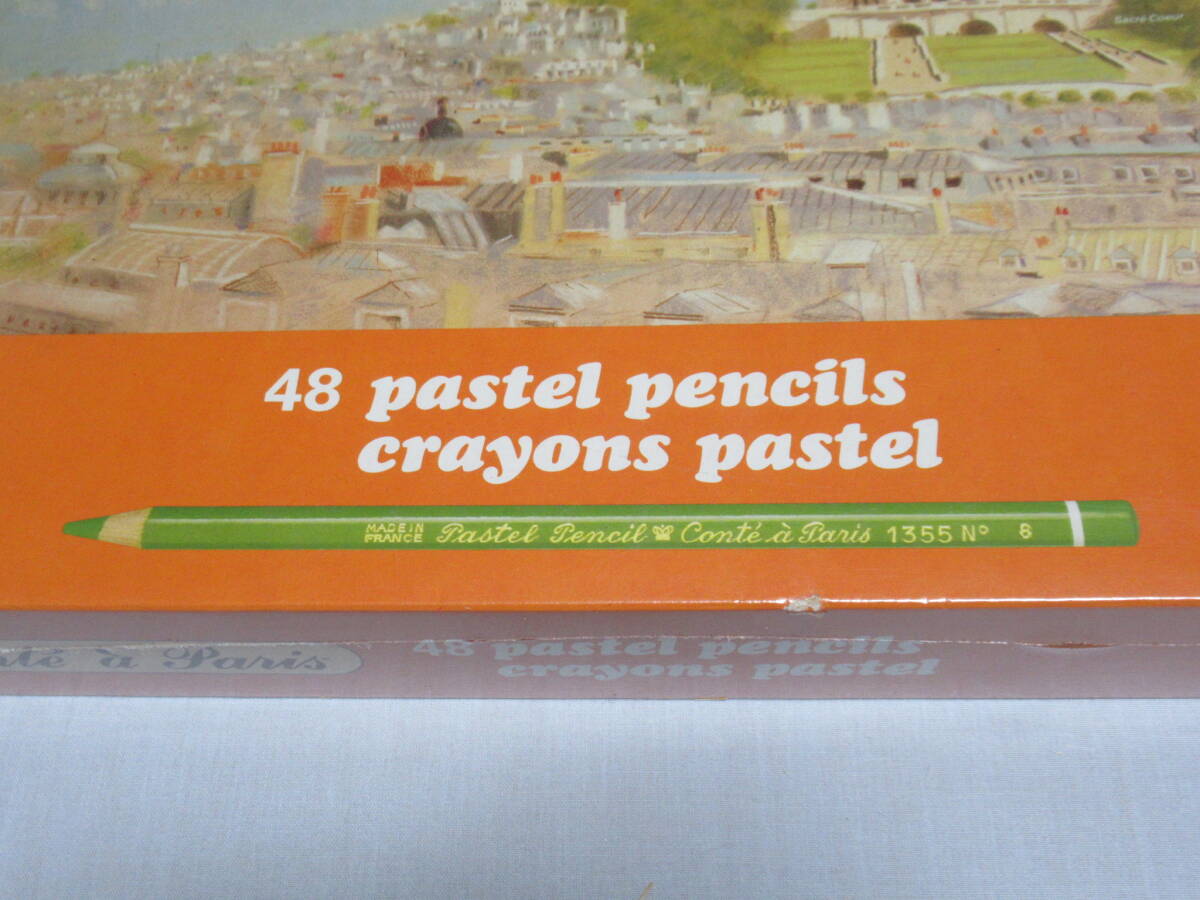  не использовался снят с производства товар 1980 годы Франция производства вместе с ящиком # Conte a Париж (Conte a Paris)pastel pencils crayons pastel( мелки пастель ) маслянистость цветные карандаши 48 цвет 