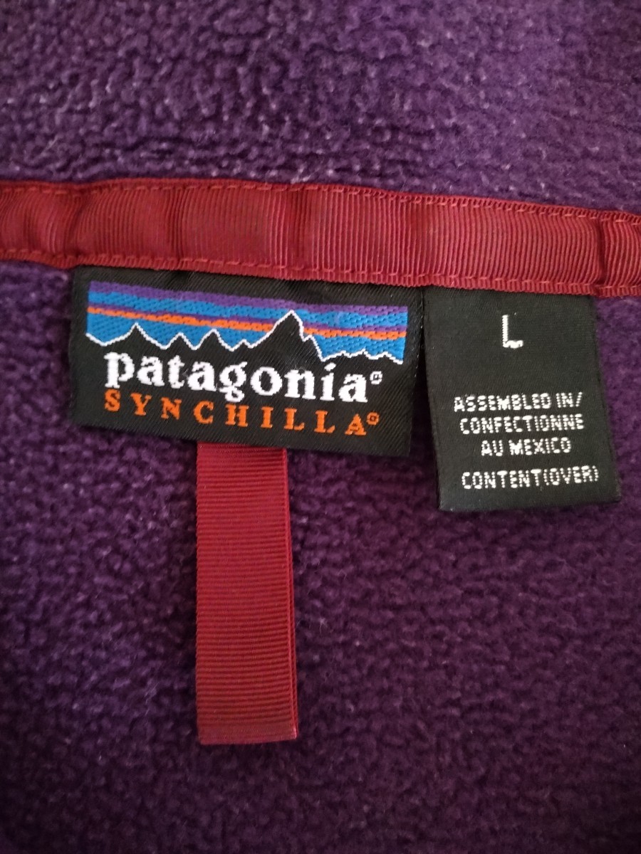 パタゴニア/Patagonia シンチラ スナップT プルオーバー フリース パープル 紫 Lサイズ_画像4