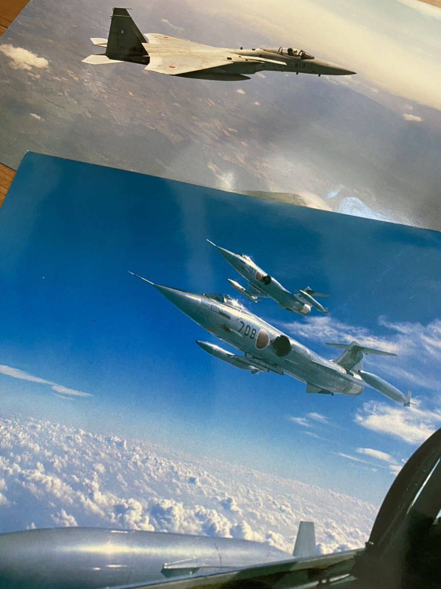 当時物 航空自衛隊 ポスター 4枚セット36.5cm x25.5cm F-104 F-15 F-4 T-2 ブルーインパルス 写真 戦闘機 JASDF 昭和 空自 ファントム_画像4