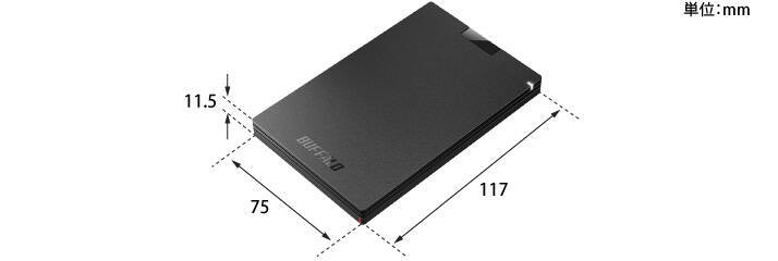 Buffalo SSD 500GB ブラック　SSD-PG500U3-BC バッファロー USB3.2(Gen1) ポータブルSSD　プレイステーション対応　プレステ_画像2