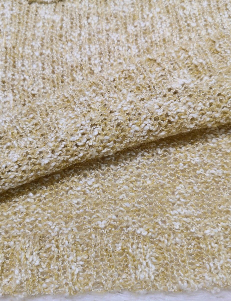【新品タグ付】ハッシュアッシュ 長袖 透け編み タートル ニット リボン M ニット セーター チュニック