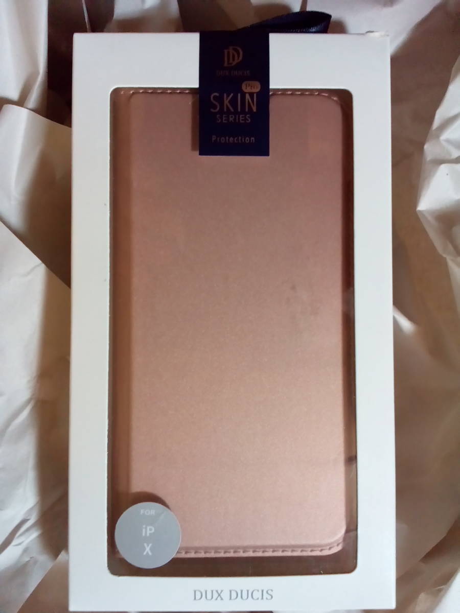 【Apple】『iPhoneX 手帳型マグネットケース カード収納・スタンド機能・透明TPUケース付　ローズゴールド』iPhone10　大人のピンク色_画像5