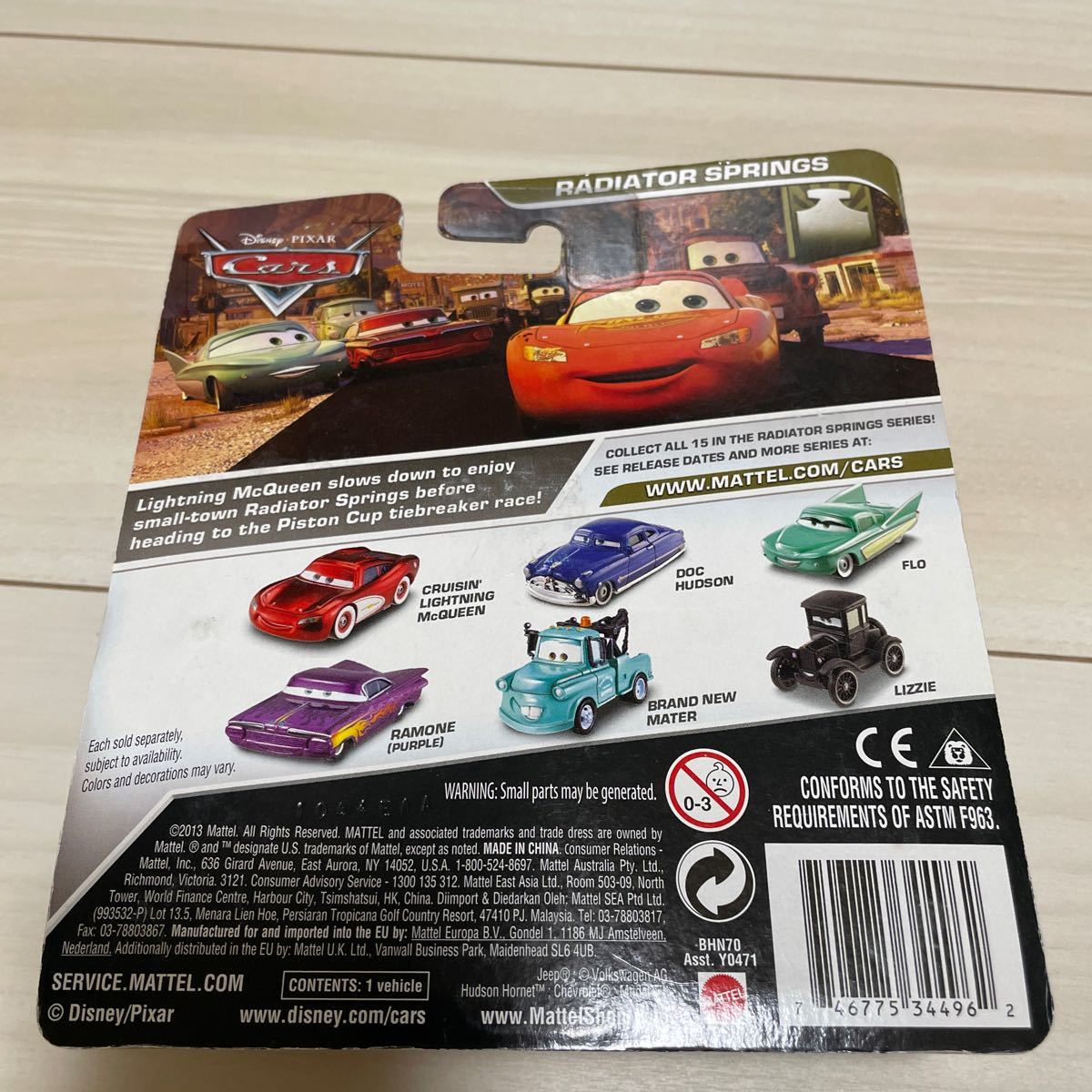 マテル カーズ MATTEL Disney Pixar Cars Hudson Hornet ドック ハドソン ミニカー キャラクターカー 白ホイール_画像2