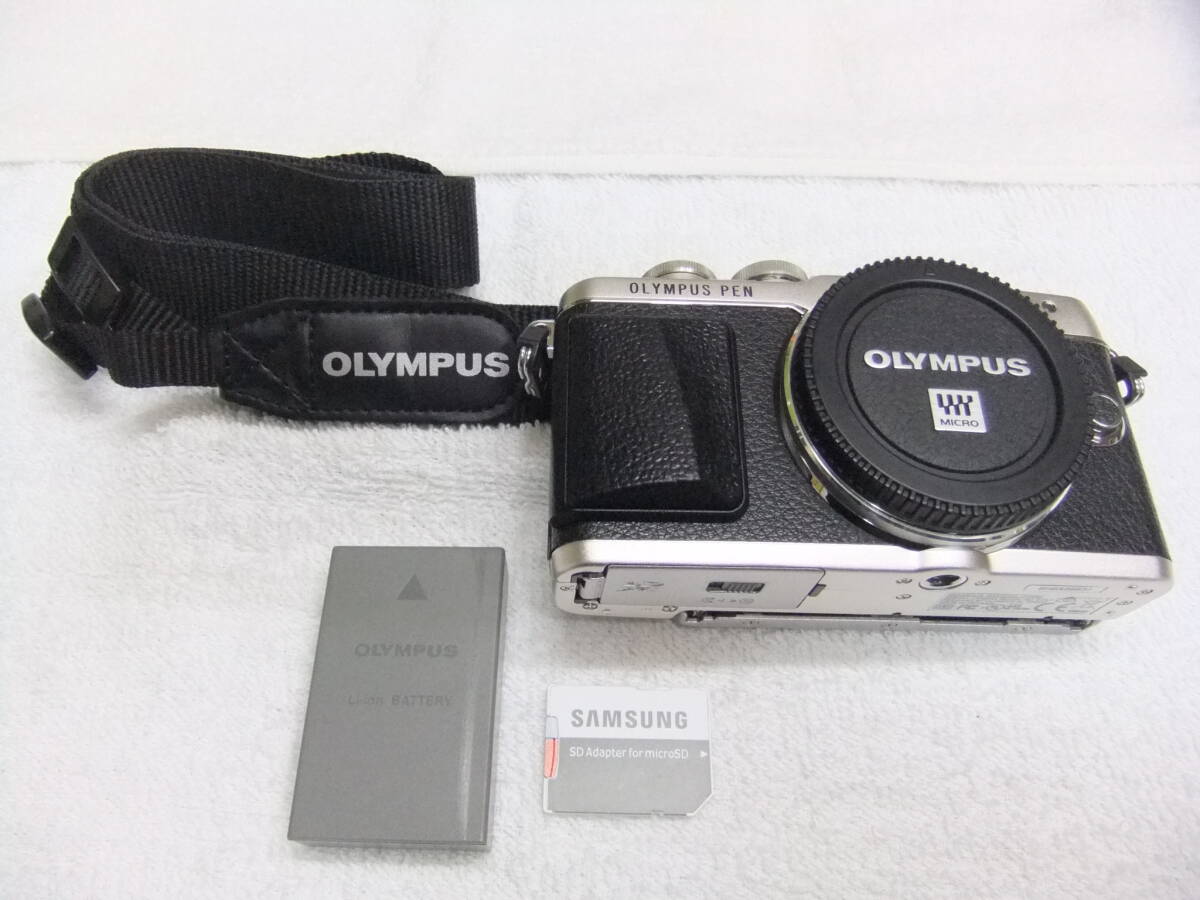 オリンパス OLYMPUS E-PL7 ボディ 1605万画素 ストラップ,SDHC32GB付 動作確認済_画像1