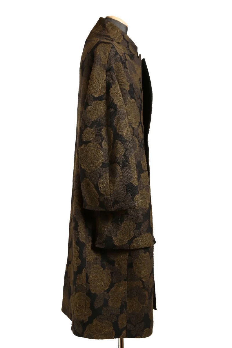 SOSNOVSKA ソスノブスカ / LONG FLORAL COAT (FLOWER) / size M (BLACK×GOLD) コート incarnation artefact DEVOAの画像7