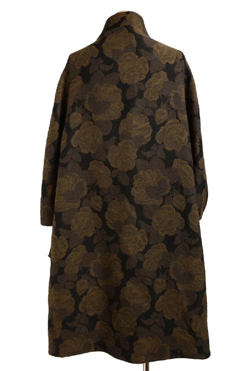 SOSNOVSKA ソスノブスカ / LONG FLORAL COAT (FLOWER) / size M (BLACK×GOLD) コート incarnation artefact DEVOA_画像4