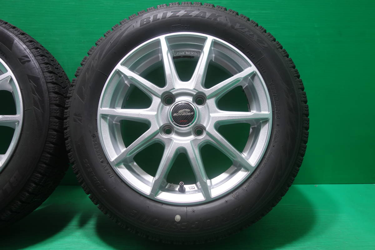 L750-21 送料無料 155/65R14 スタッドレス 4本セット VRX2 8分山 溝たっぷり N-BOX ラパン スペーシア ワゴンR ウェイク タント ムーヴ ek_画像3