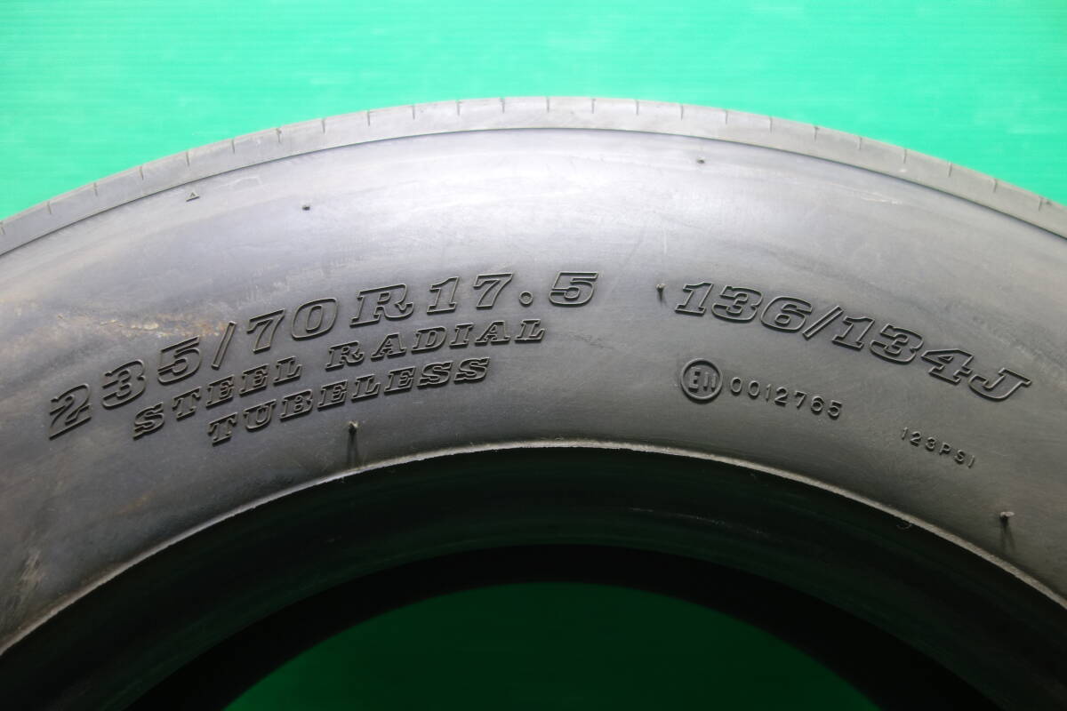 L850-19 送料無料 235/70R17.5 136/134J 夏タイヤ 6本セット ダンロップ SP131 F 7分山 2019年製 トレーラー_画像5