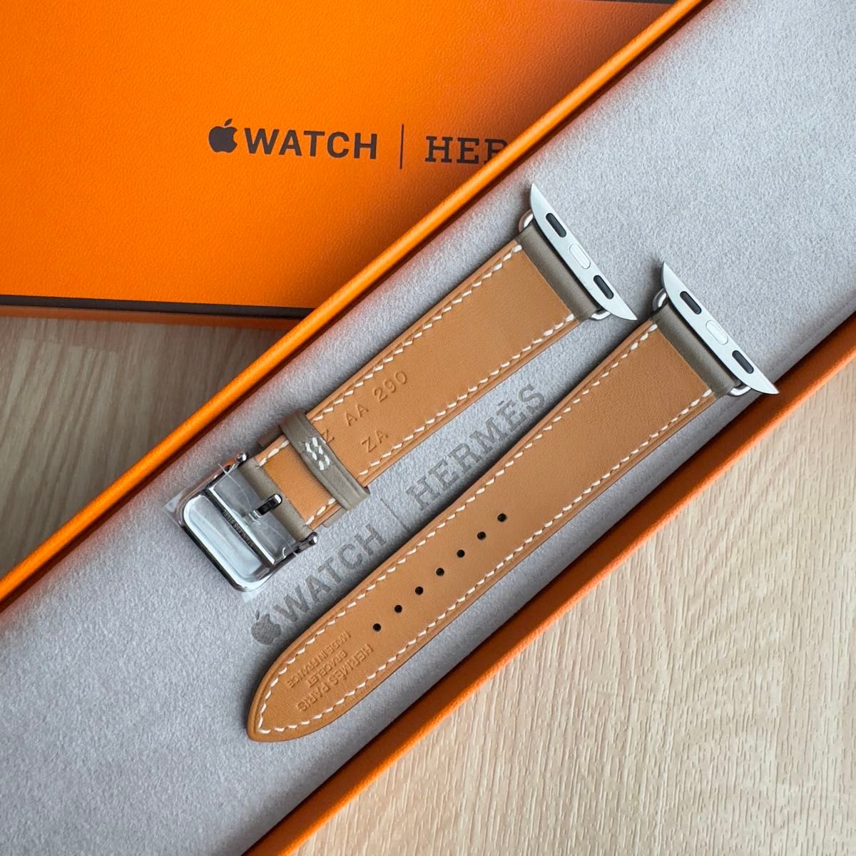 1628 Apple Watch エルメス　エトゥープ　HERMES レザー