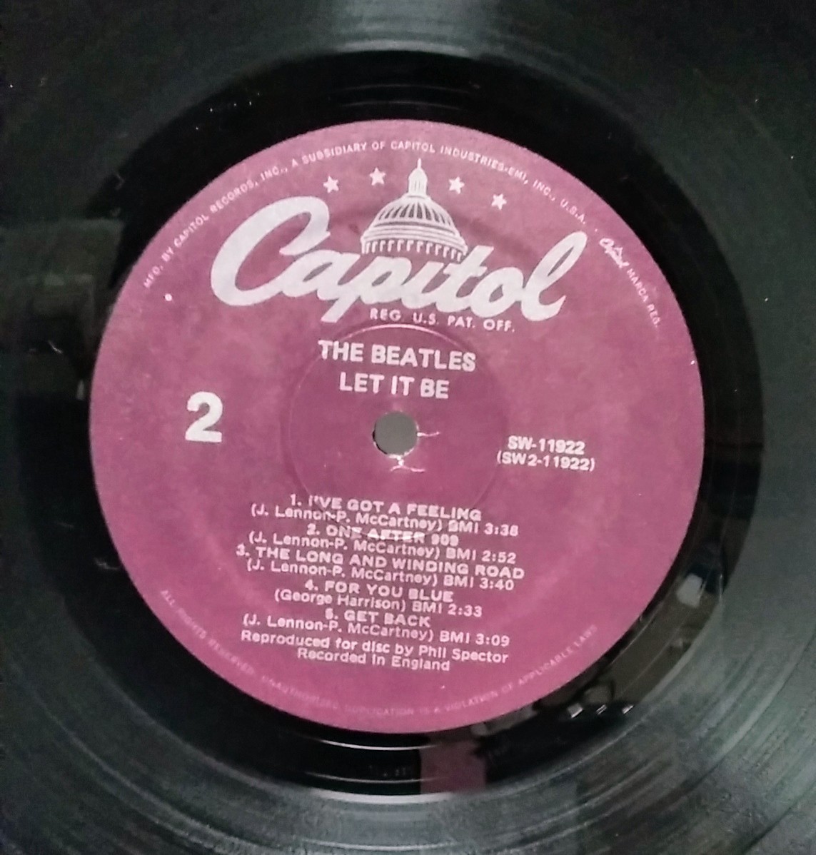 LP　レコード　LET IT BE　THE BEATLES　ビートルズ　SW-11922_画像4