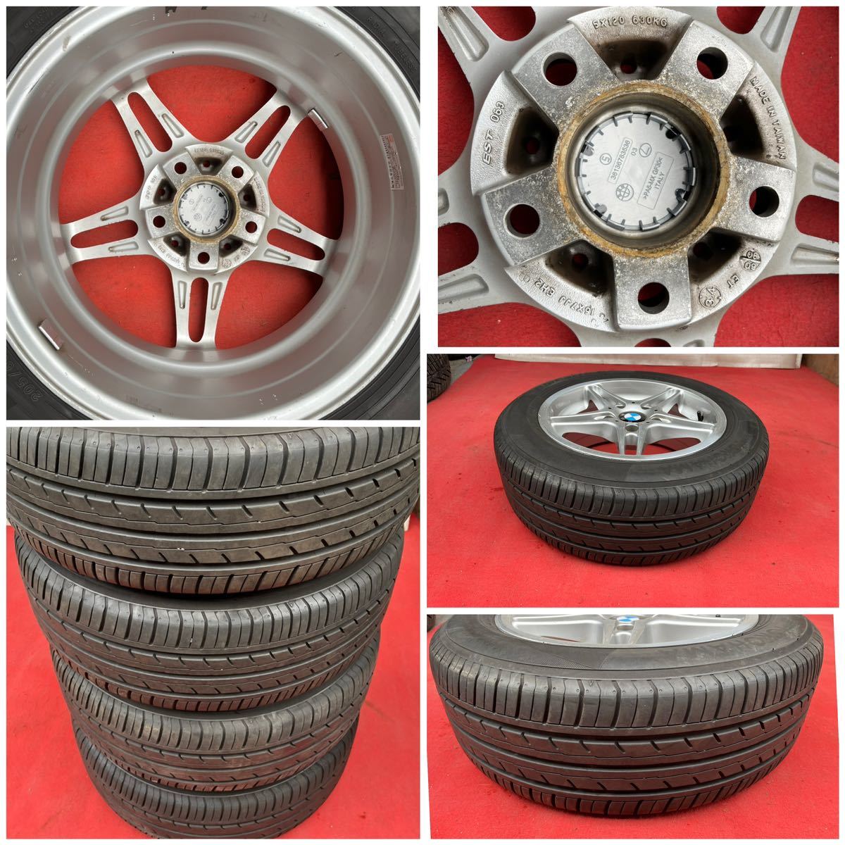 22年式の60%溝有。RACING DYNAMICS RD3 社外 16インチ×7J＋34 PCD120 5穴YOKOHAMA 205/60R16ラジアル4本。BMW 3シリーズ E90 E91 等へ_画像9