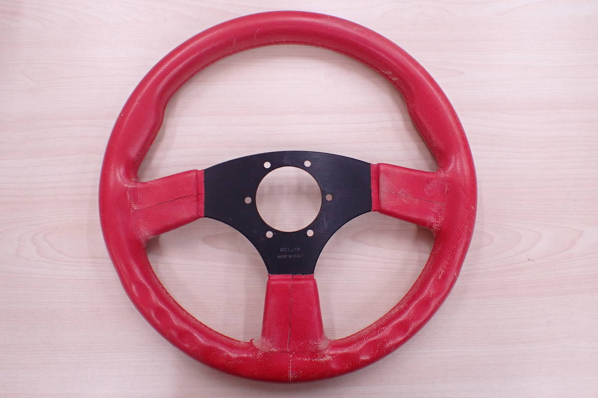  steering gear steering wheel red AD SPORT OCT.93 MADE IN ITALY car parts Italy made M02003T