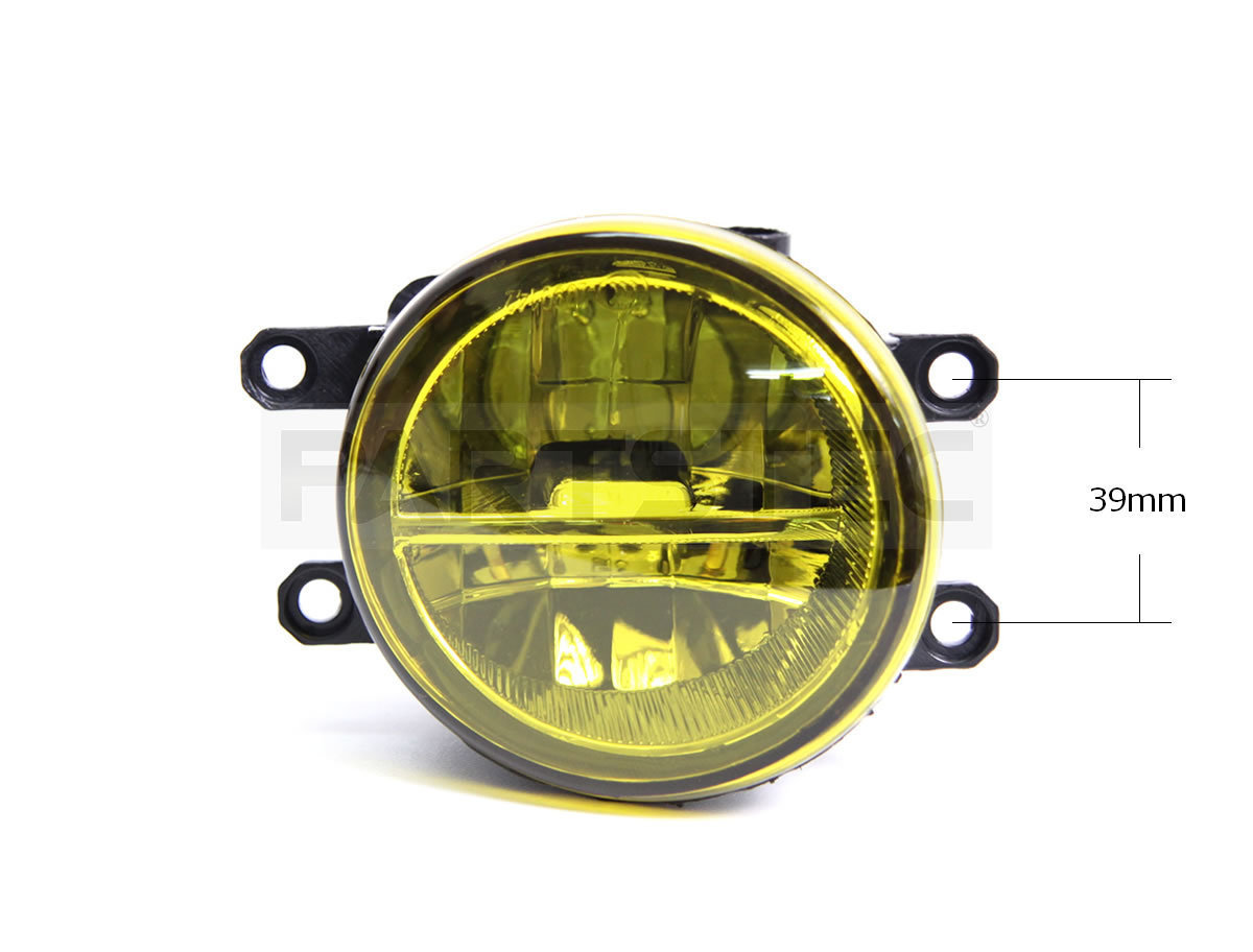 130系 マークX GRX130 アクア NHP10 フォグ ランプ ユニット LED 左右 セット 汎用 社外品 黄色 イエロー フォグライト BMW風 / 147-72_画像4