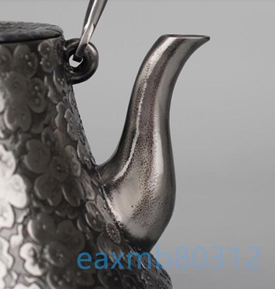 砂鉄 南部鉄器 大容量鉄壺 コーティングなし 手作り鉄 やかんを沸かす お茶の道具　1400ML_画像3