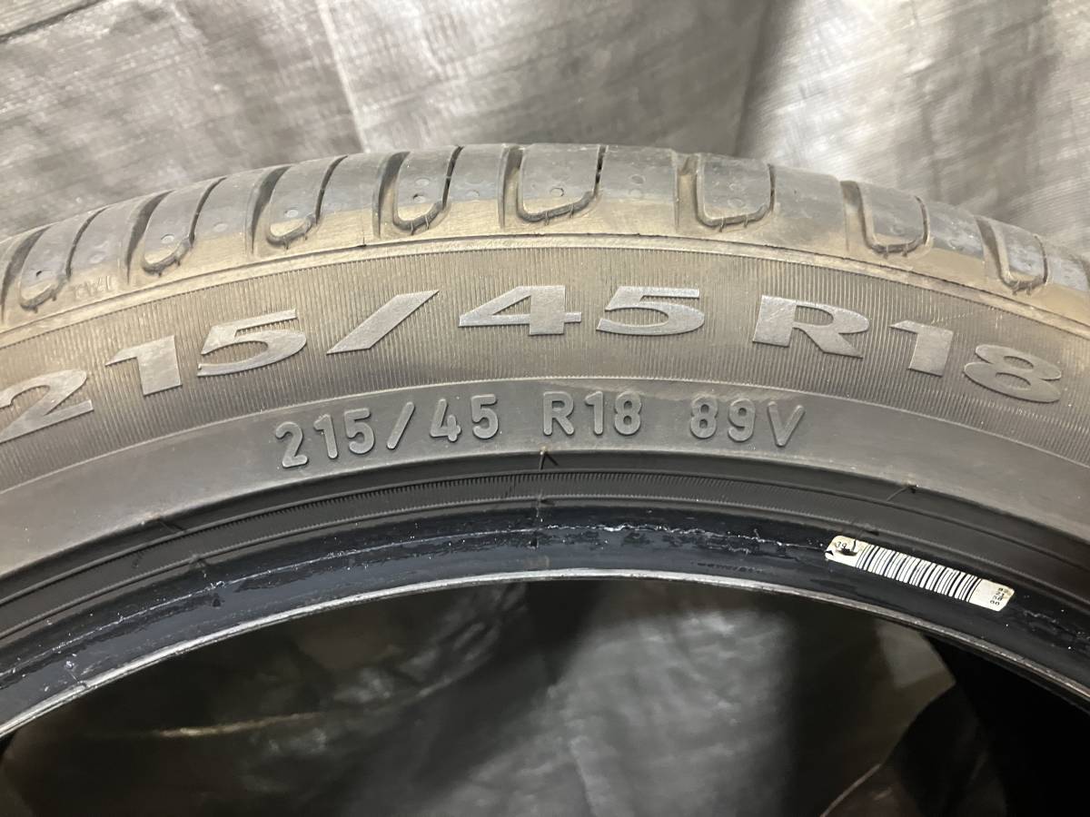 スペアに ピレリ 215/45R18 P7 1本のみ 2022年製 バリ溝 PIRELLI 215/45-18 ノア MAZDA3 などに_画像6