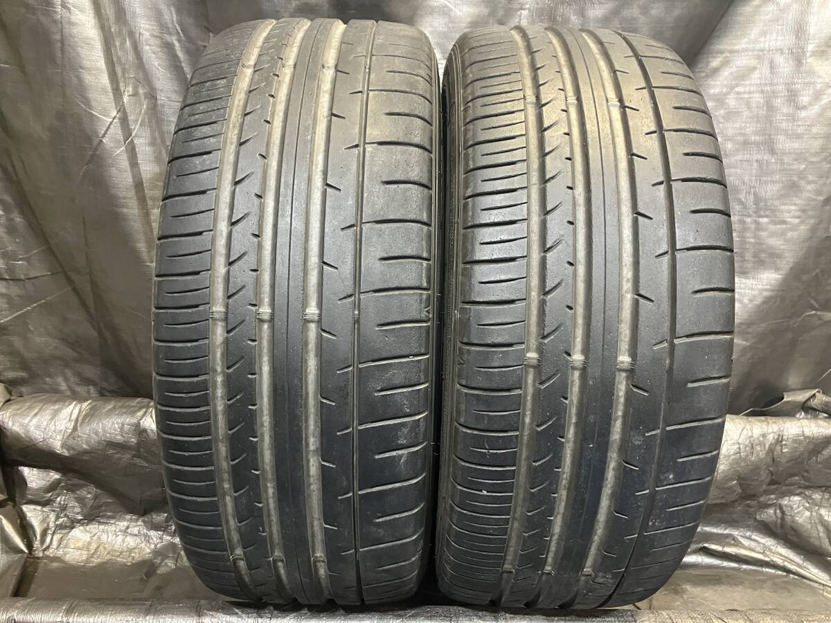 バリ溝 ダンロップ 225/45R18 SP SPORT MAXX+ 2本セット 中古タイヤ 2020年製 225/45-18 マークX クラウン プリウスα オデッセイ_画像1