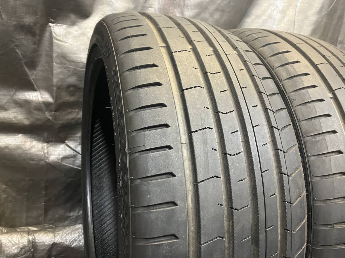 極上品 KUSTONE 225/40R19 Passion P9 2本セット 2023年製 中古タイヤ バリ溝 225/40-19の画像2