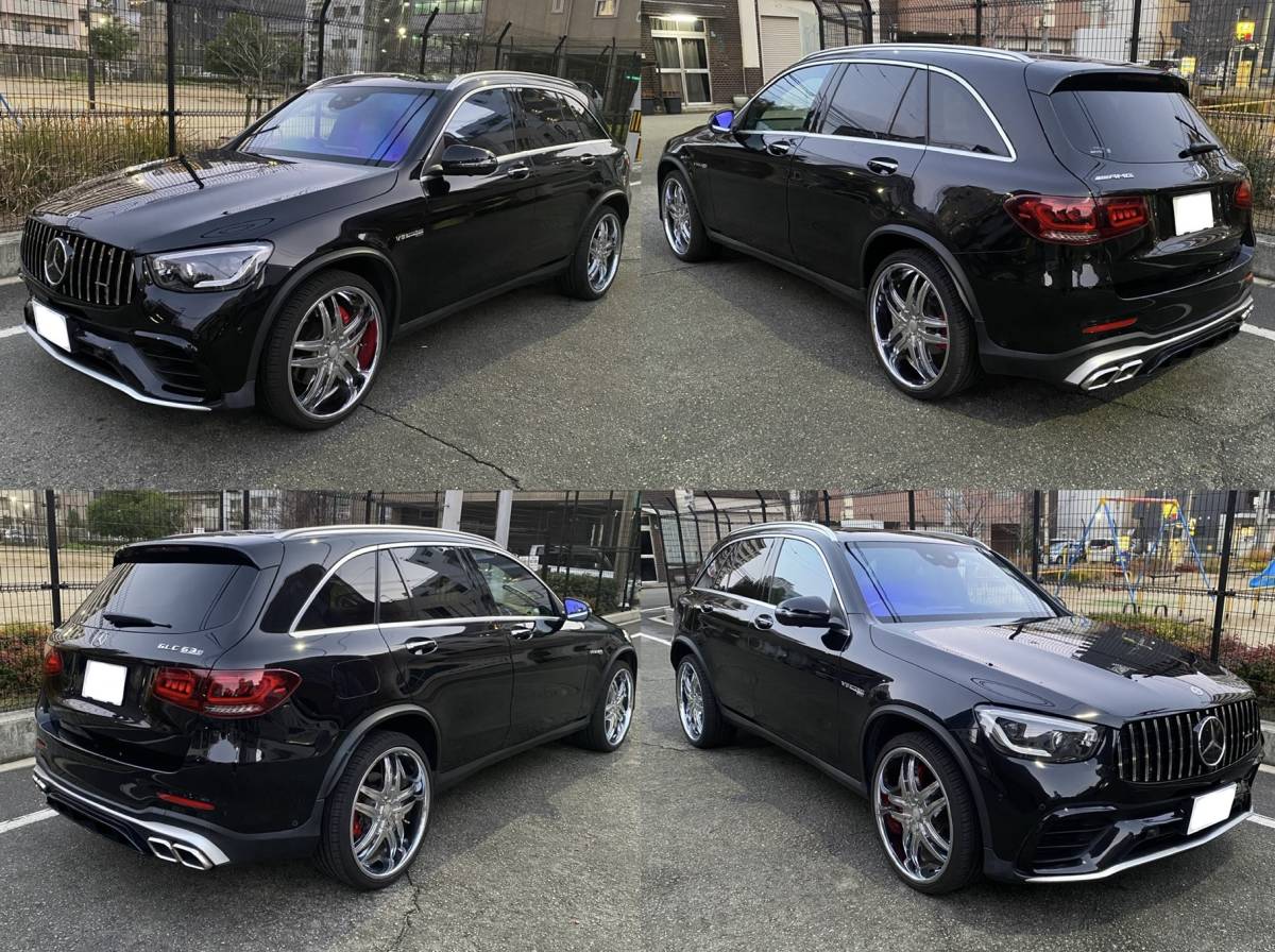 売切 検R7.9 GLC63 AMG 後期 W253 YouTube Netflix 地デジ 4WD 22インチ FORGIATO AMGサウンド ゴースト3面 サンルーフ 赤黒シート GLC220dの画像2