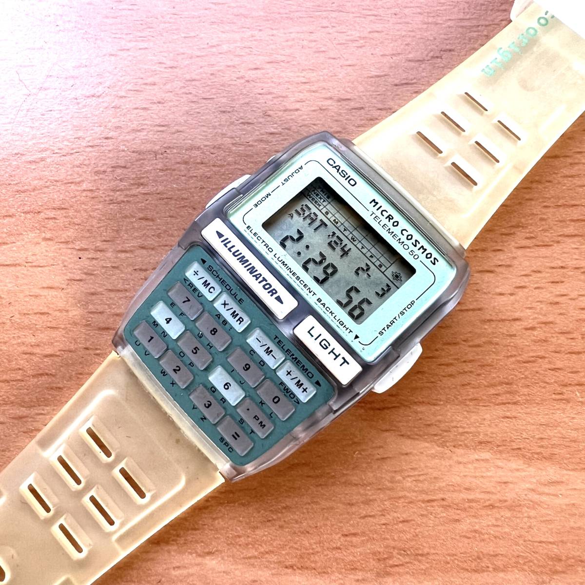 CASIO カシオ DATABANK データバンク DBC-63 限定 希少 microcosmos ミクロコスモス スケルトン 緑 電池交換済