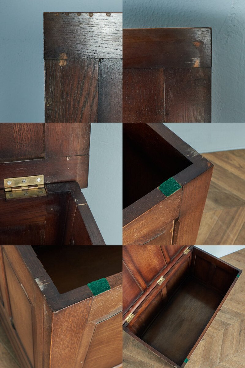 [77801]英国 クラシック ブランケットボックス オーク 木彫刻 引き出し コンソール テーブル 収納箱 イギリス アンティーク スタイル_画像8