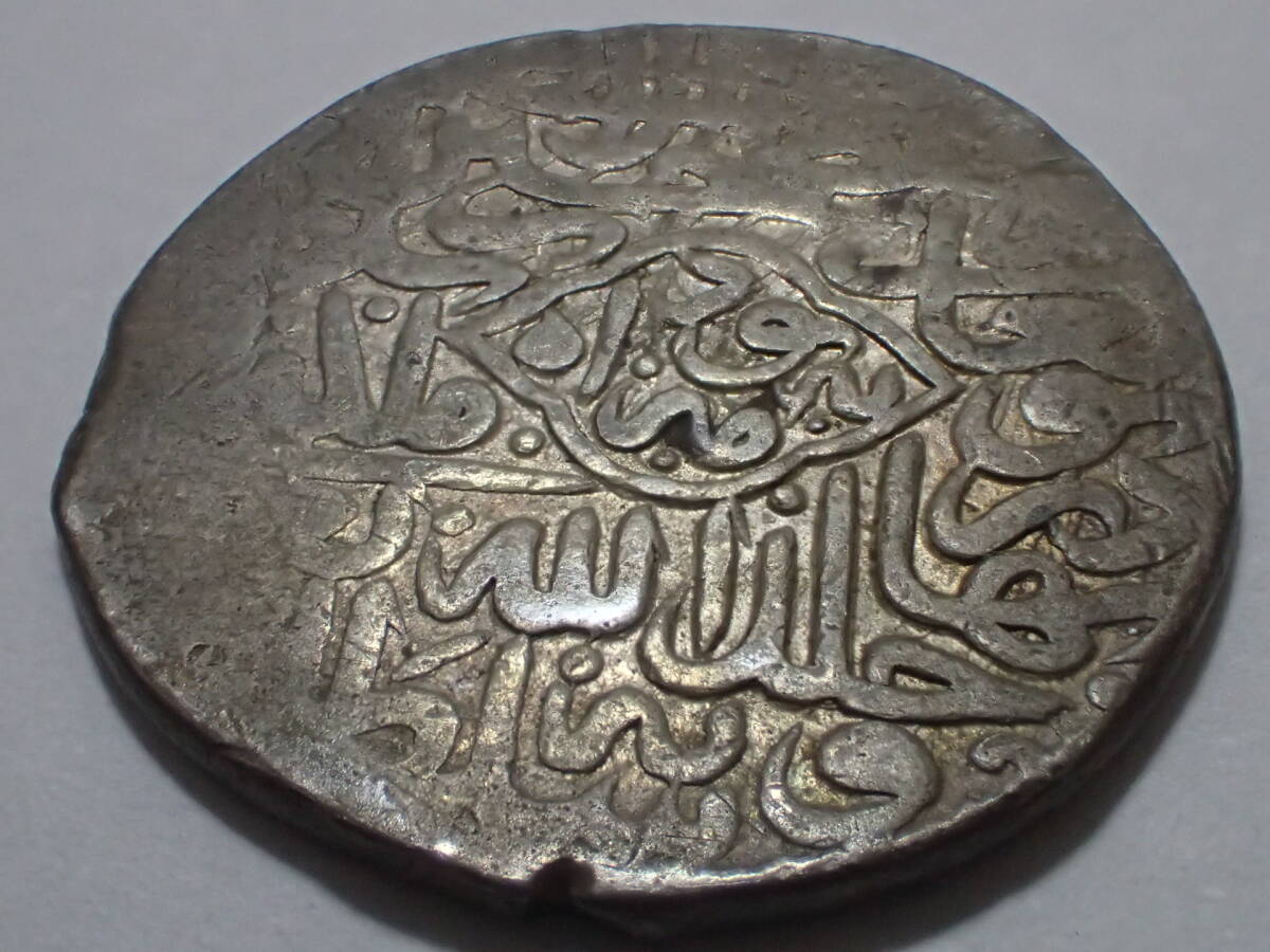 ティムール帝国 tanka銀貨 フサイン・バイカラ (在位: 1470-1506年） Herat mint イスラム 中央アジア アンティークコイン _画像3