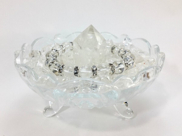 水晶 パワーストーン ブレスレット 天然石ブレス 10mm メンズ・レディース (ロンデル：シルバー)　開運　浄化　数珠ブレス_画像5