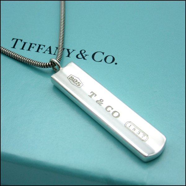TS Tiffany & Co./ティファニー 1837ナローバーネックレス シルバー925 外箱・保存袋つきの画像1
