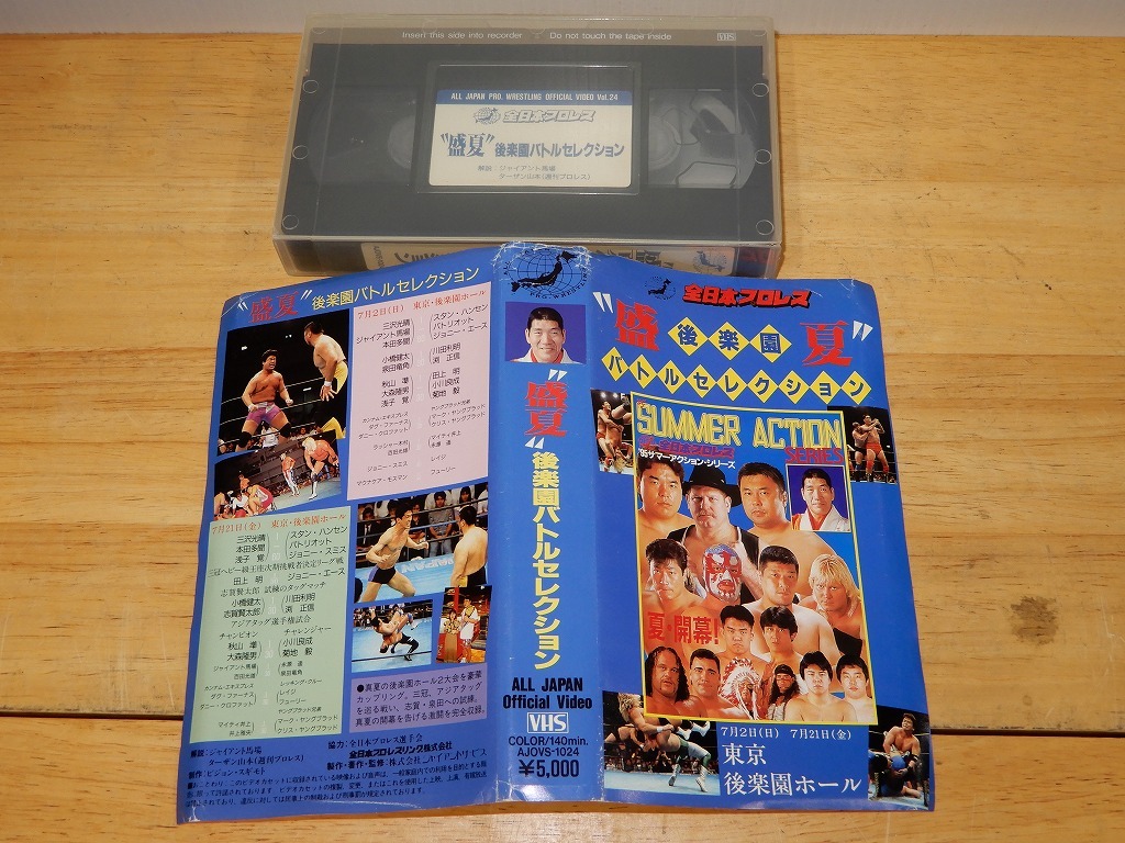 ●全日本プロレス 95’盛夏後楽園バトルセレクション ビデオ VHS / 98年東京ドーム＆日本武道館パンフレット2冊 計3点●_画像6