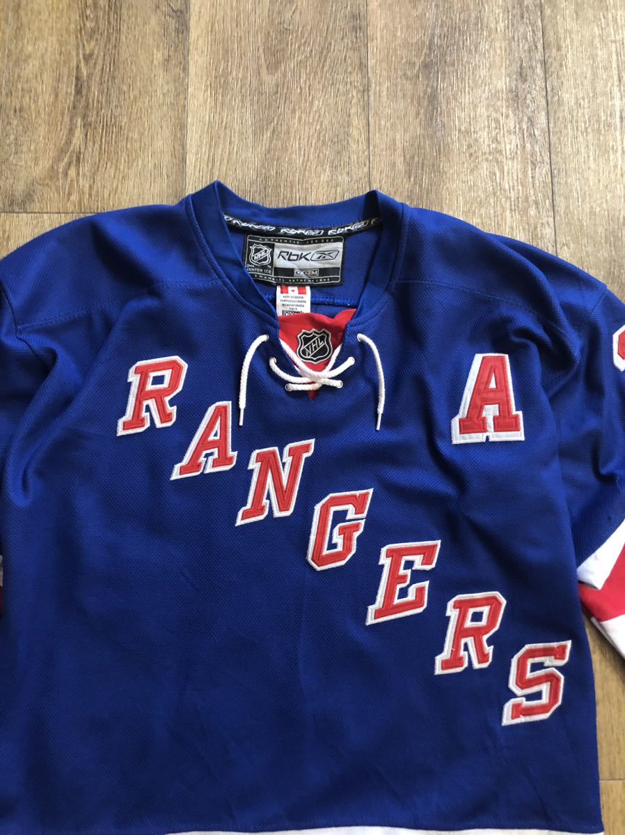 サイズ48！Reebok NHL RANGERS カナダ製ホッケーゲームシャツ