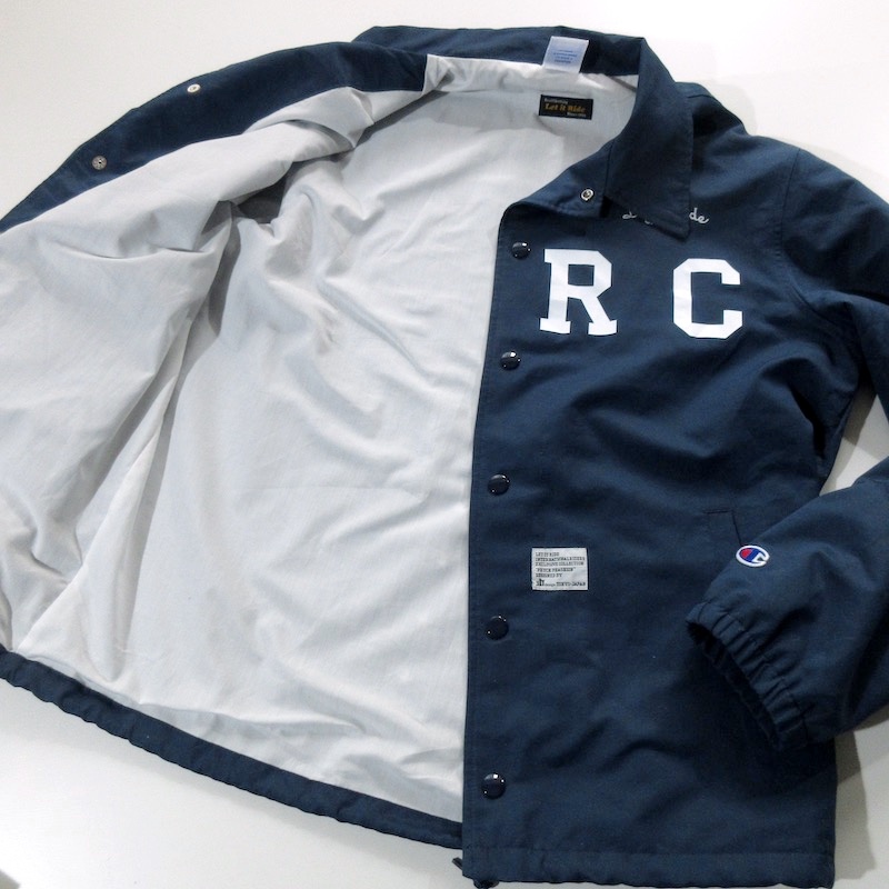 【Champion チャンピオン × Let it Ride レットイットライド】別注 LIRC ロゴ コーチジャケット ネイビー M!! _画像7