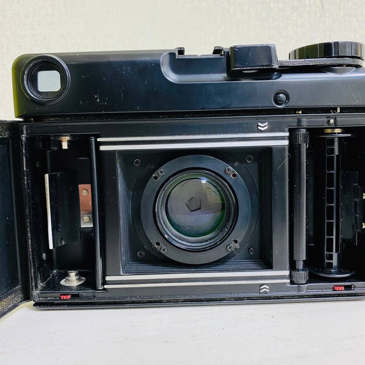 【IK-23546】Plaubel Makina 67 プラウベル マキナ Nikkor 80mm f/2.8 中判 フィルムカメラ レンズフード付 シャッターのみ確認 ジャンク品_画像6