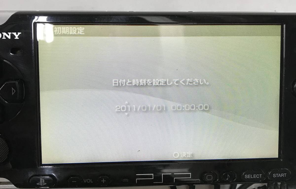 gw798 送料無料！ジャンク品 SONY PSP PSP-3000 PB ピアノブラック 本体・箱・取説のみ_画像3