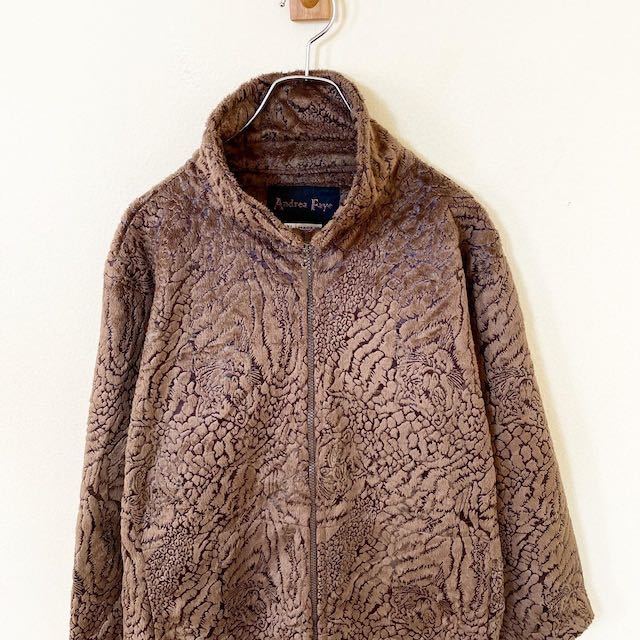 USA製　Andrea Faye Design Fleece jacket 古着　フリース　フリースジャケット ジップアップ 古着卸_画像1