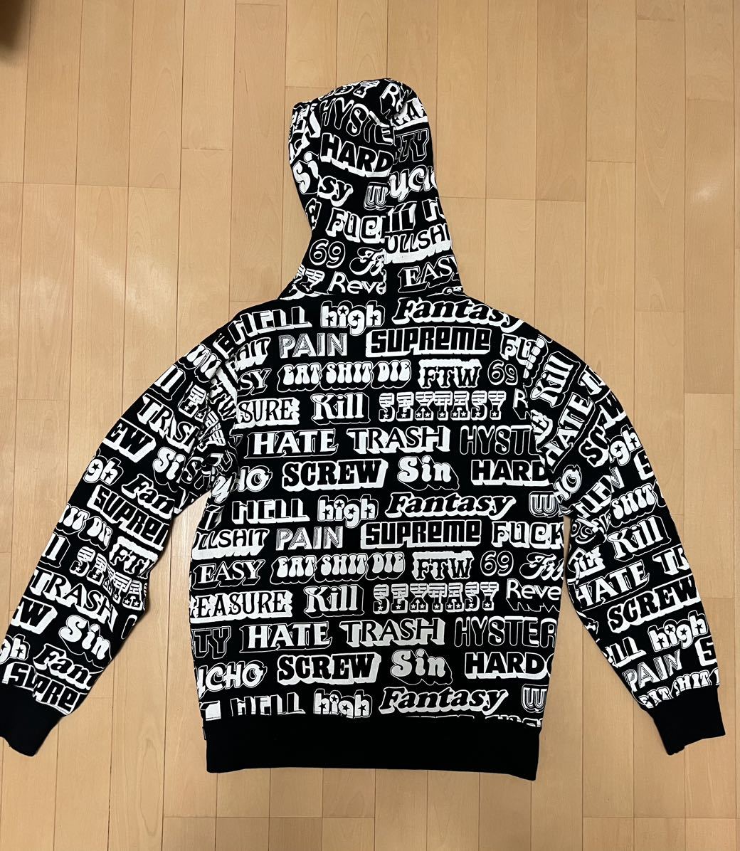 送料無料 SUPREME HYSTERIC GLAMOUR Text Hooded Sweatshirt（美品）_画像3