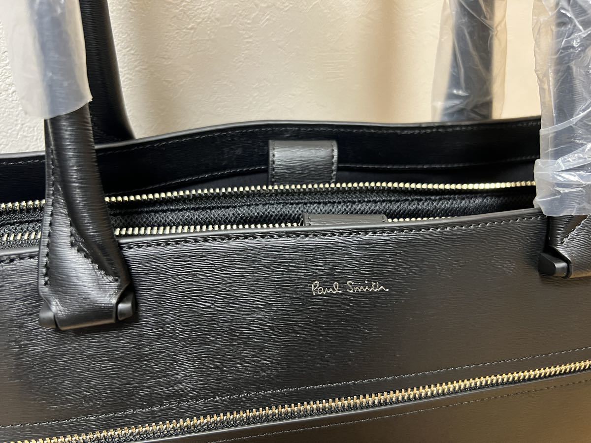 送料無料 Paul Smith ポールスミス ストローグレインレザートートバッグ（新品）_画像9